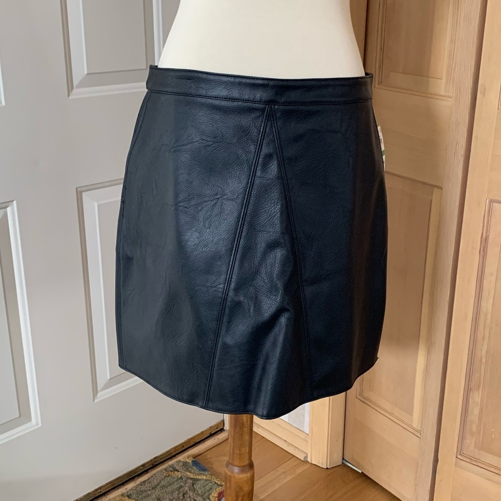 bar III faux leather skirt nwt